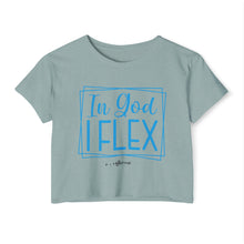 Load image into Gallery viewer, In God I Flex Crop Top