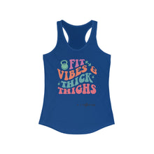 Load image into Gallery viewer, Fit Vibes and Thick Thighs Racerback Tank
