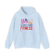 Load image into Gallery viewer, God, Goals and Fitness Hoodie
