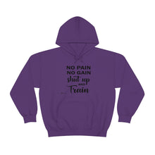Load image into Gallery viewer, No Pain No Gain Shut Up & Train Hoodie