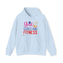 Load image into Gallery viewer, God, Goals and Fitness Hoodie
