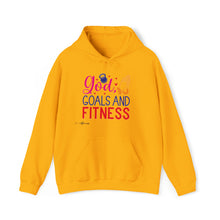 Load image into Gallery viewer, God, Goals and Fitness Hoodie
