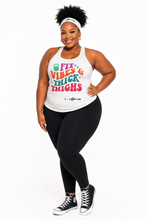 Load image into Gallery viewer, Fit Vibes and Thick Thighs Racerback Tank
